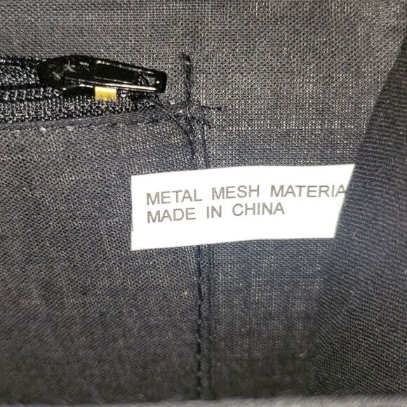 VNTG Evening Black Metal Mesh Crossbody Purse - Picture 6 of 8